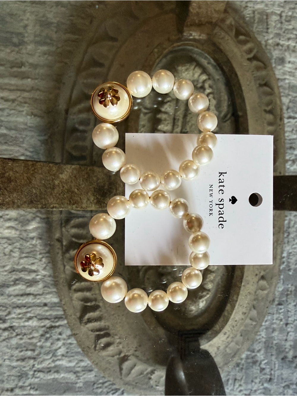 kate spade Cream Pearl Stretch earrings